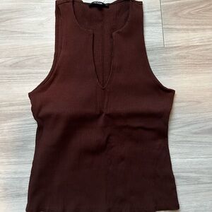 Lulu's Rich Chocolate Sleeveless Tank Top